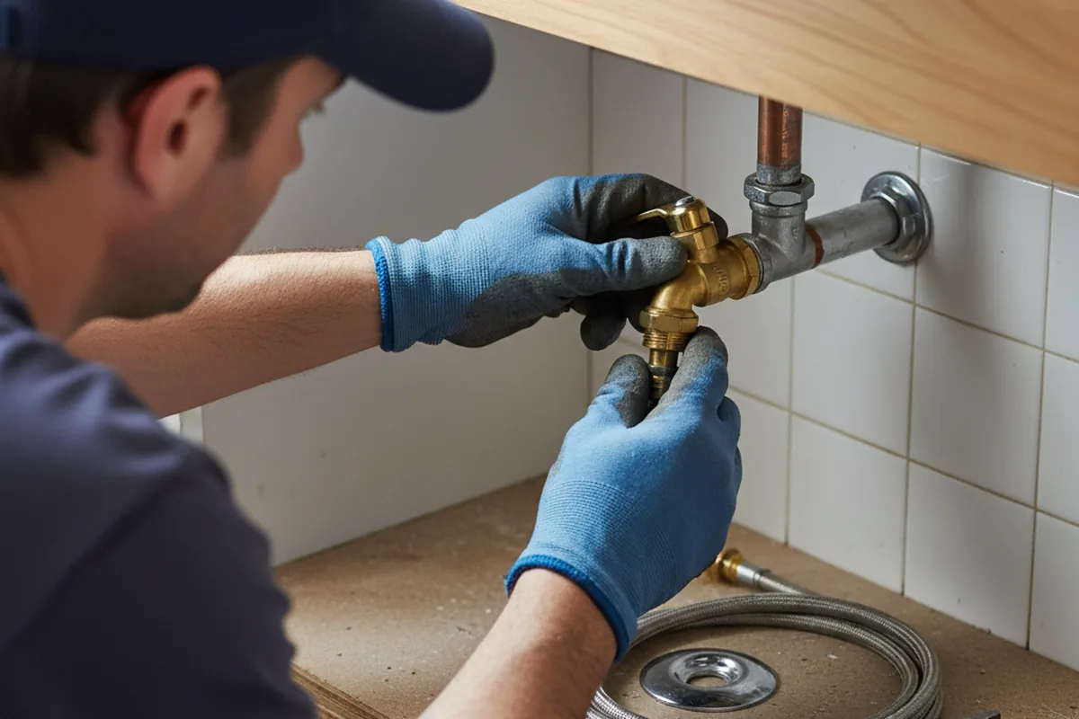 Shutoff valve and fitting work during Emergency Plumbing in Pennsylvania Furnace